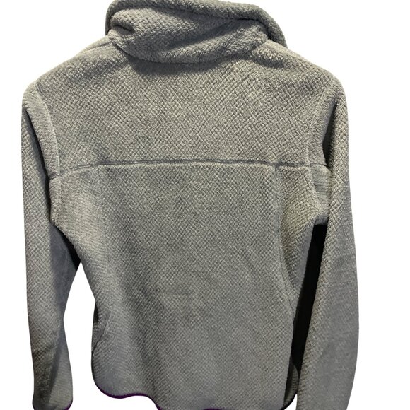 Patagonia Womens Small Gray & Purple Fleece Pullover Snap-T Sweater - Picture 5 of 5